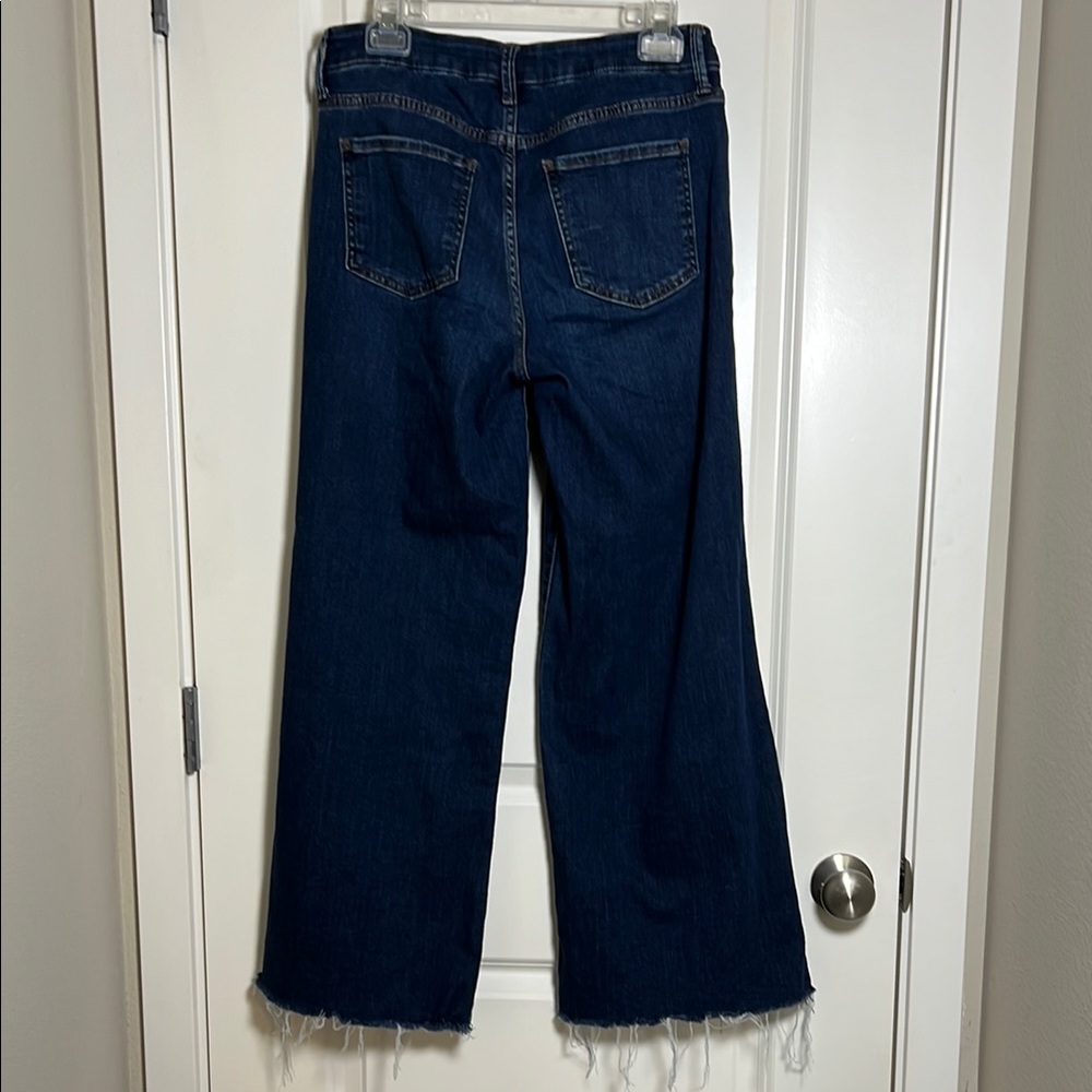 Kut From the Kloth High Rise Meg Fab Ab Wide Leg Blue Denim Jeans Size 6 - Picture 4 of 6